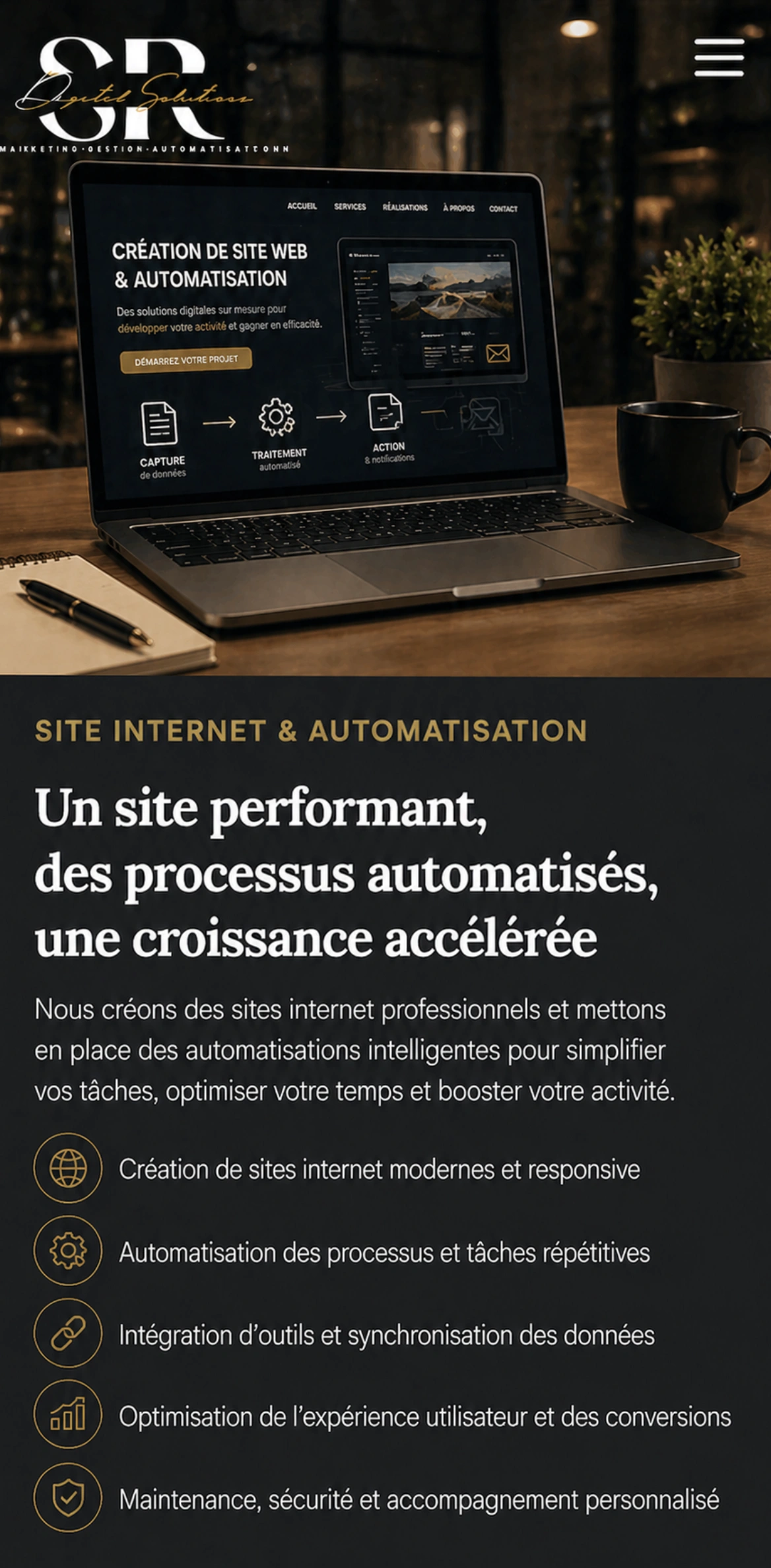 Marketing digital sr digitalsolutions automatisation site internet lorient