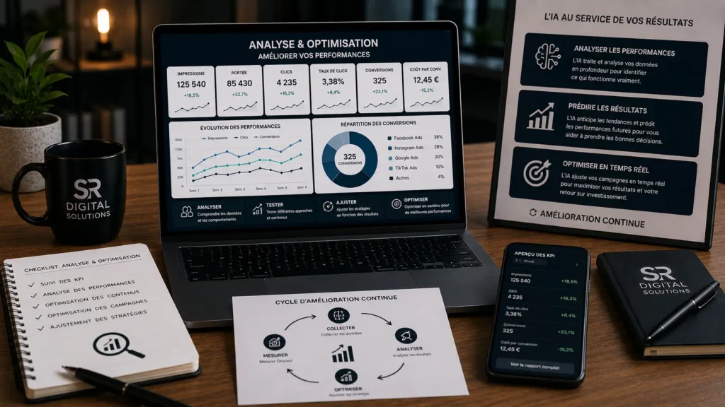 Gestion de vos réseaux sociaux et publicités analyse optimisation améliorer vos performances