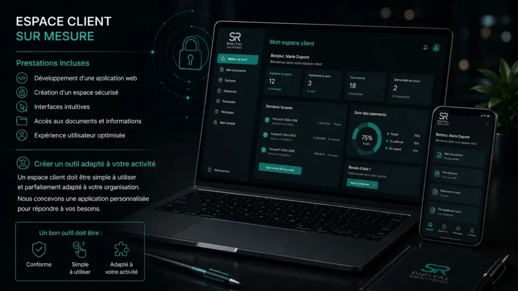 Application connectée espaces clients application surmesure outil adapte activite
